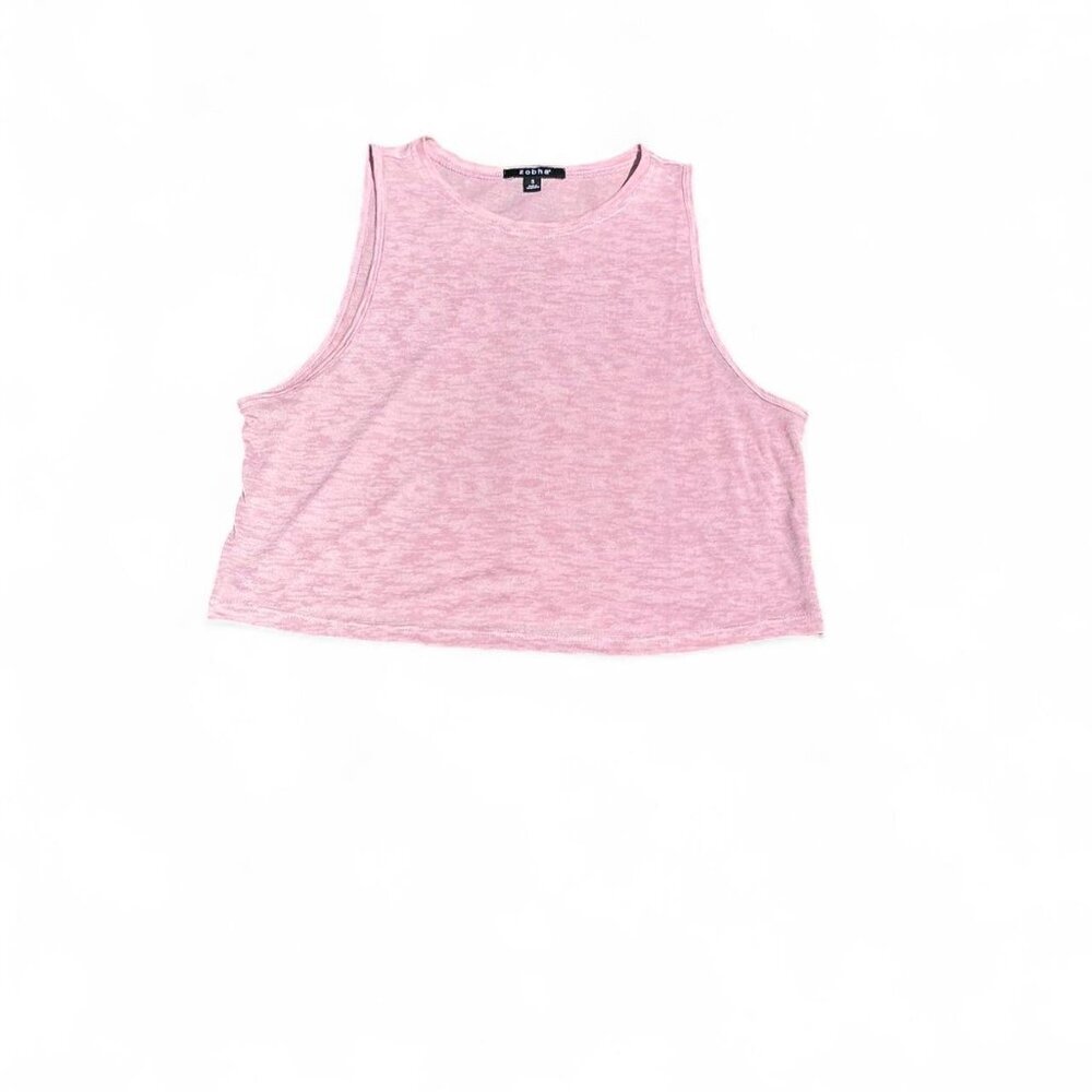 Zobha Womens Essential Pink‎ Crop Tank Small